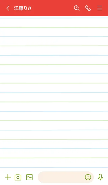 [LINE着せ替え] 2色ノート/ブルー&グリーン/赤/グリーンの画像2