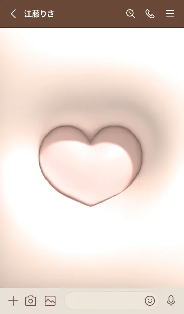 [LINE着せ替え] orange♡ぷっくりハート13_1の画像2