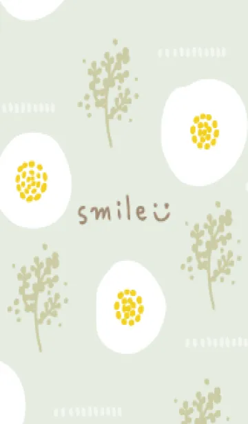 [LINE着せ替え] まん丸お花とミモザ3の画像1