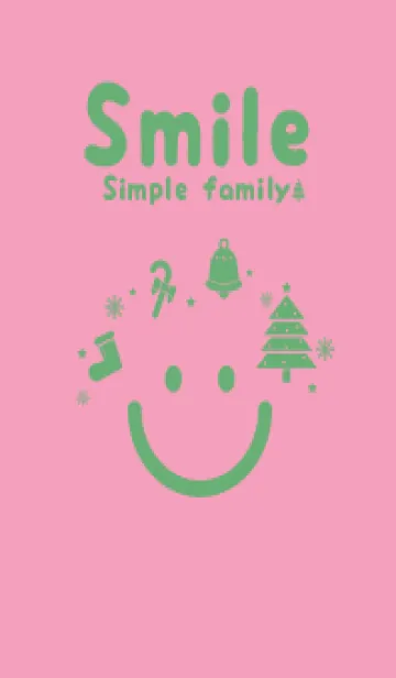 [LINE着せ替え] スマイル＆Xmasツリー フクシャピンクの画像1