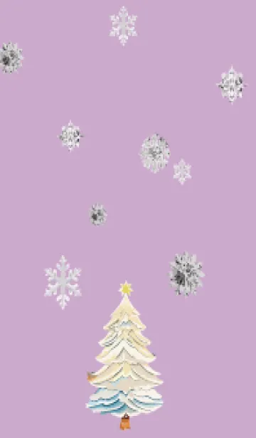 [LINE着せ替え] light purple 白いクリスマスの画像1