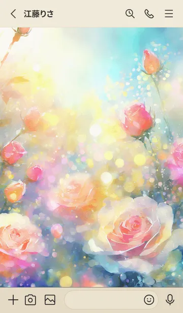 [LINE着せ替え] 薔薇(バラ)の花の着せかえ(R804)の画像2