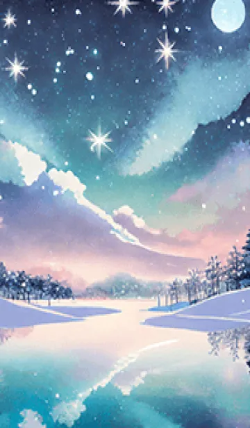 [LINE着せ替え] 優美な冬の風景の着せかえ(Winter-778)の画像1