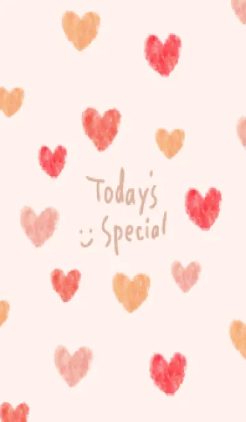 [LINE着せ替え] シンプル 水彩 ハート25の画像1