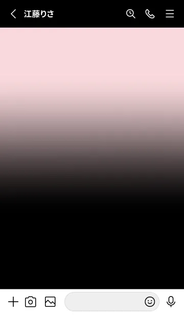 [LINE着せ替え] Black & Pale Pink Theme V.5 (JP)の画像2