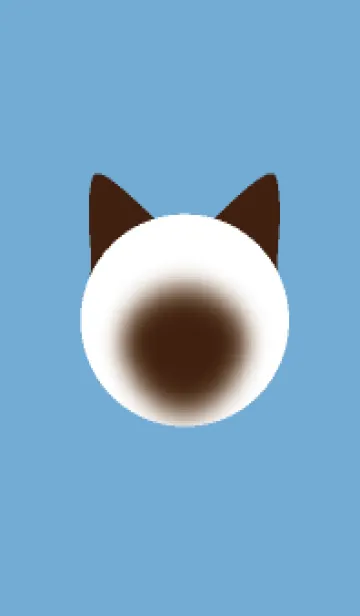 [LINE着せ替え] シンプル 猫 ポインテッド柄 ブルーの画像1