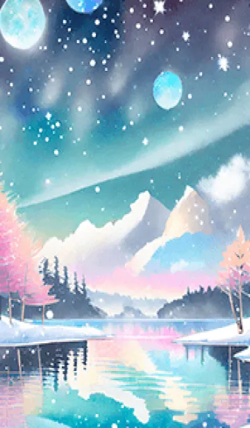 [LINE着せ替え] 優美な冬の風景の着せかえ(Winter-781)の画像1