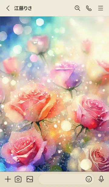 [LINE着せ替え] 薔薇(バラ)の花の着せかえ(R818)の画像2