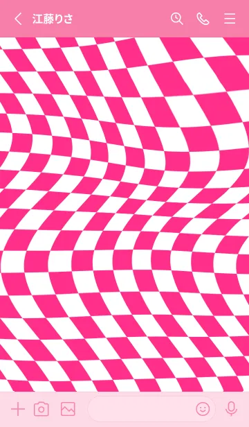 [LINE着せ替え] ✦ Y2K CHECKERED ✦ 03 PINK 2 ✦の画像2