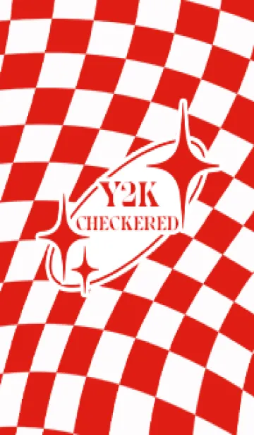 [LINE着せ替え] ✦ Y2K CHECKERED ✦ 04 RED ✦の画像1