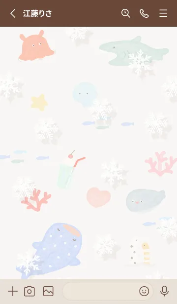 [LINE着せ替え] brown♡雪が舞う海03_1の画像2
