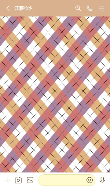 [LINE着せ替え] アーガイル チェック 28の画像2
