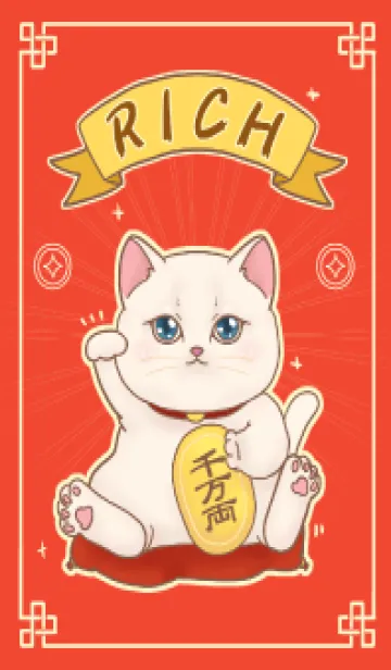 The maneki-neko (fortune cat)  rich 62の着せ替えメイン画像