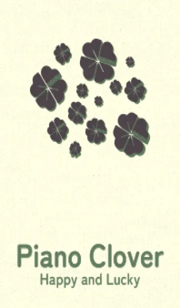 [LINE着せ替え] Piano clover チャコールグレイの画像1