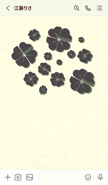 [LINE着せ替え] Piano clover チャコールグレイの画像2