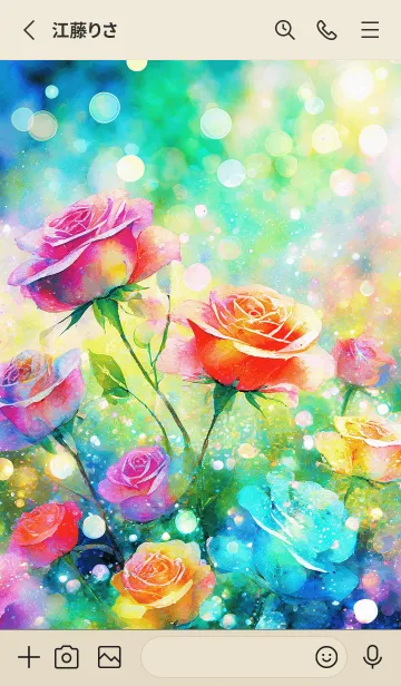 [LINE着せ替え] 薔薇(バラ)の花の着せかえ(R821)の画像2