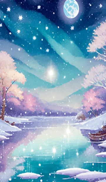 [LINE着せ替え] 優美な冬の風景の着せかえ(Winter-791)の画像1