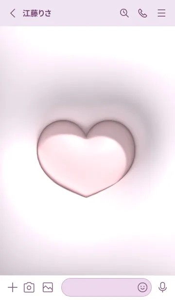 [LINE着せ替え] pinkpurple♡ぷっくりハート11_1の画像2