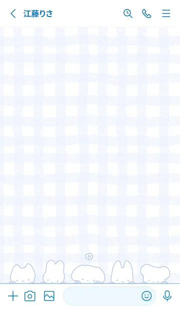 [LINE着せ替え] ゆるみあにまるず 3 - ブルー 02の画像2