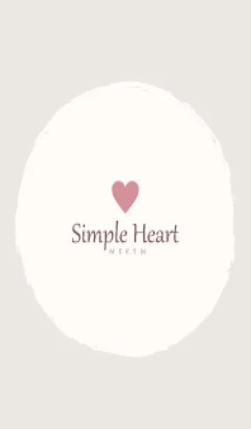 [LINE着せ替え] Simple Heart Dusky Beige - NATURAL 38の画像1