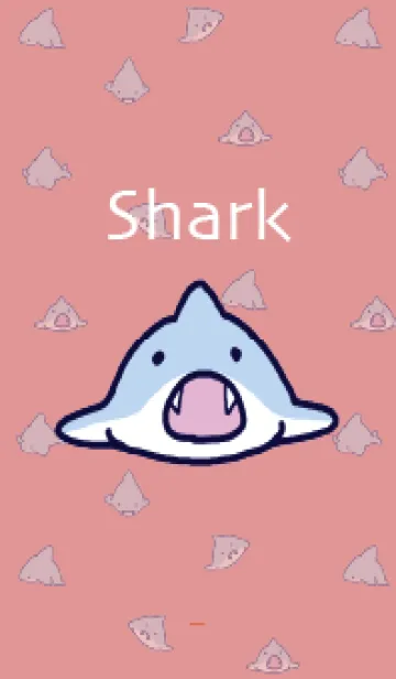 [LINE着せ替え] 赤 : シンプルなサメの着せ替えの画像1