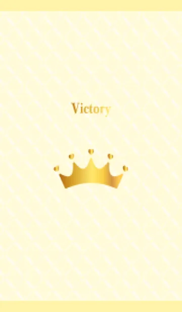 [LINE着せ替え] ハートの王冠 薄い黄色の画像1