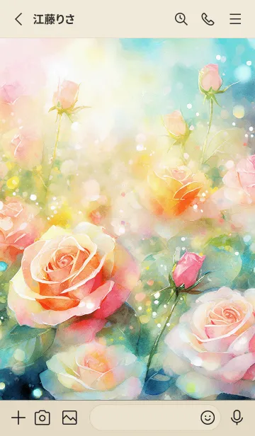 [LINE着せ替え] 薔薇(バラ)の花の着せかえ(R829)の画像2