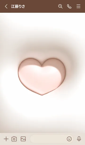 [LINE着せ替え] brown♡ぷっくりハート03_1の画像2