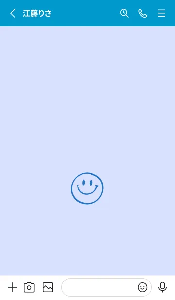 [LINE着せ替え] シンプル ミニ スマイル 84の画像2