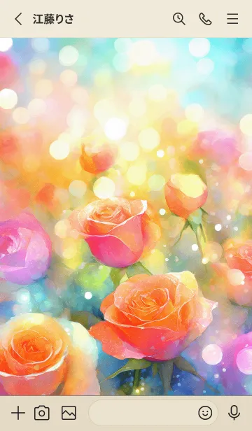 [LINE着せ替え] 薔薇(バラ)の花の着せかえ(R830)の画像2