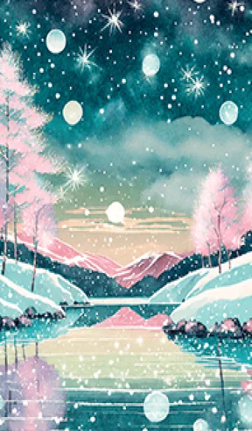 [LINE着せ替え] 優美な冬の風景の着せかえ(Winter-799)の画像1