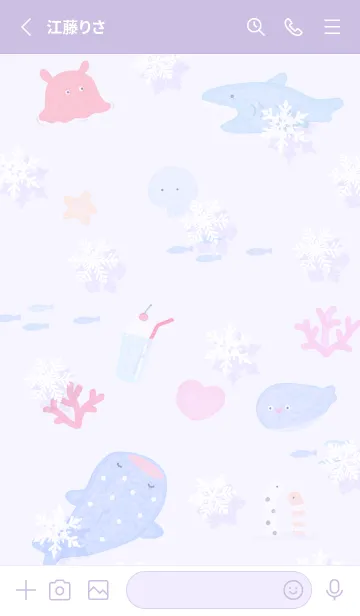 [LINE着せ替え] purple♡雪が舞う海12_1の画像2