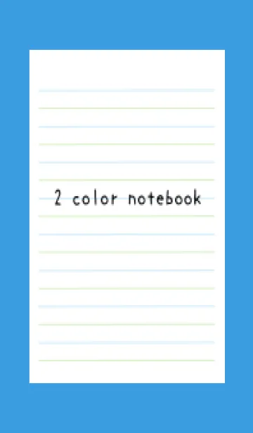 [LINE着せ替え] 2色ノート/ブルー&グリーン/ブルー/黄色の画像1