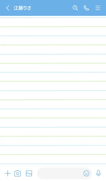 [LINE着せ替え] 2色ノート/ブルー&グリーン/ブルー/黄色の画像2