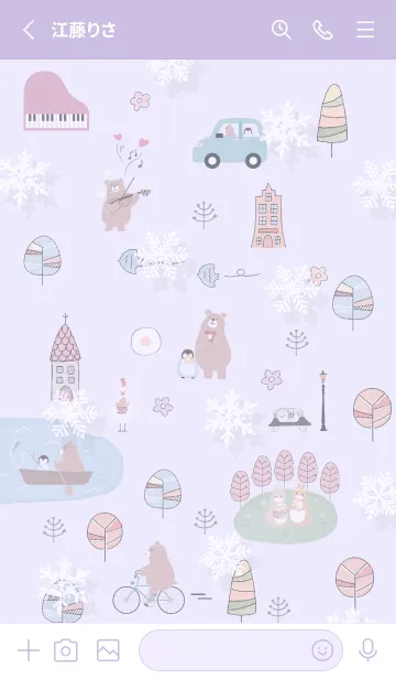 [LINE着せ替え] purple♡雪が舞う12_1の画像2