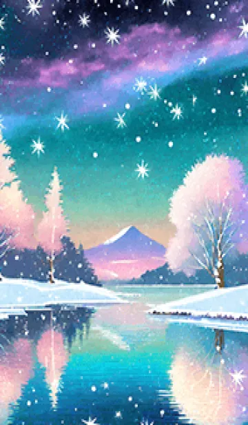 [LINE着せ替え] 優美な冬の風景の着せかえ(Winter-806)の画像1