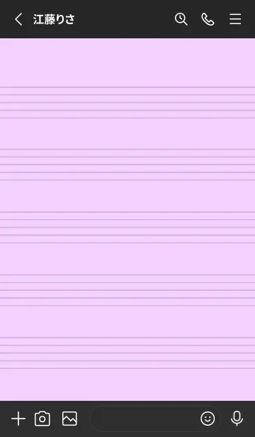 [LINE着せ替え] 音楽カラーノート/ライトピンクパープル/黒の画像2