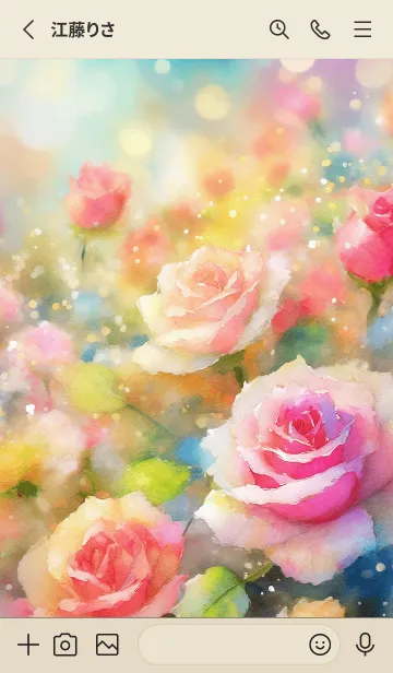 [LINE着せ替え] 薔薇(バラ)の花の着せかえ(R838)の画像2