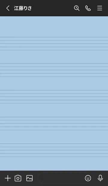 [LINE着せ替え] 音楽カラーノート/くすみブルー/ブラックの画像2