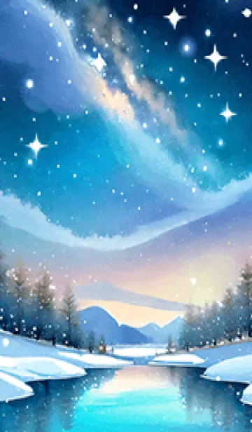 [LINE着せ替え] 優美な冬の風景の着せかえ(Winter-809)の画像1