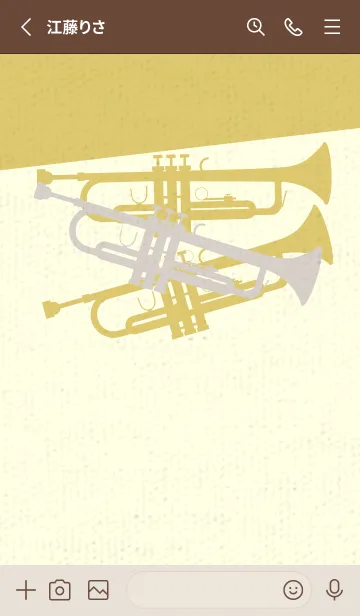 [LINE着せ替え] Trumpet CLR オーキッドホワイトの画像2