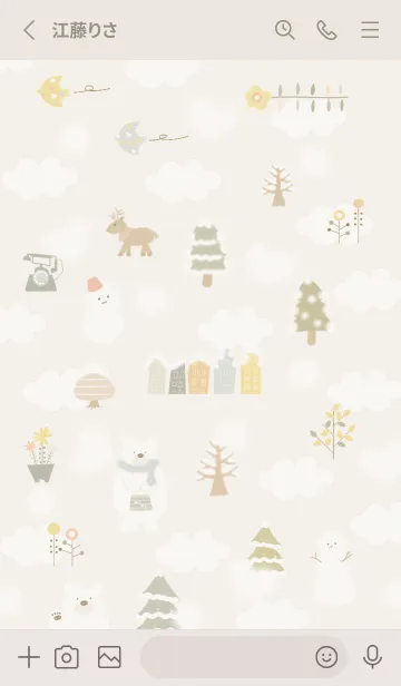 [LINE着せ替え] beige♡ハートの雪が降る場所05_1の画像2