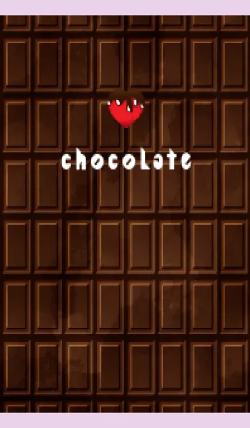 [LINE着せ替え] チョコレートとハート 薄い紫の画像1