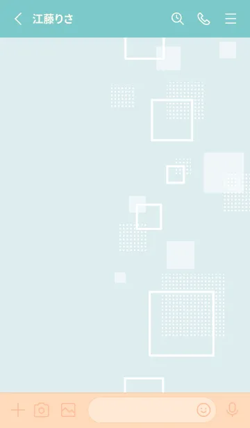 [LINE着せ替え] おしゃれ 四角 白5の画像2