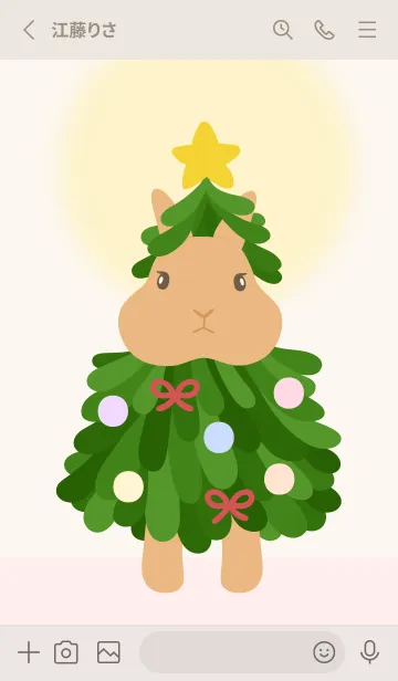 [LINE着せ替え] Christmas Bunnyの画像2