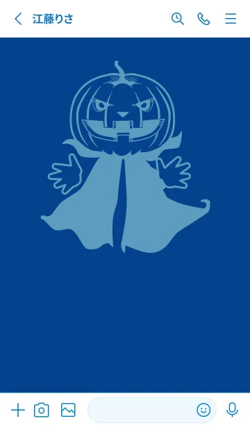 [LINE着せ替え] 妖怪 ジャックオランタン ローヤルブルーの画像2