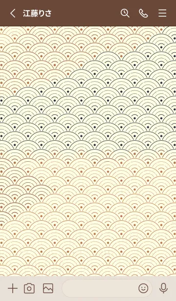 [LINE着せ替え] 和音 青海波&fermata  駱駝色の画像2
