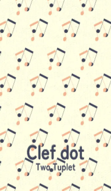 [LINE着せ替え] 2連符柄  ライトアプリコットの画像1