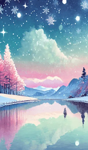 [LINE着せ替え] 優美な冬の風景の着せかえ(Winter-822)の画像1