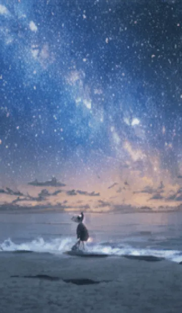 [LINE着せ替え] 銀河の冬空 #MD012。の画像1